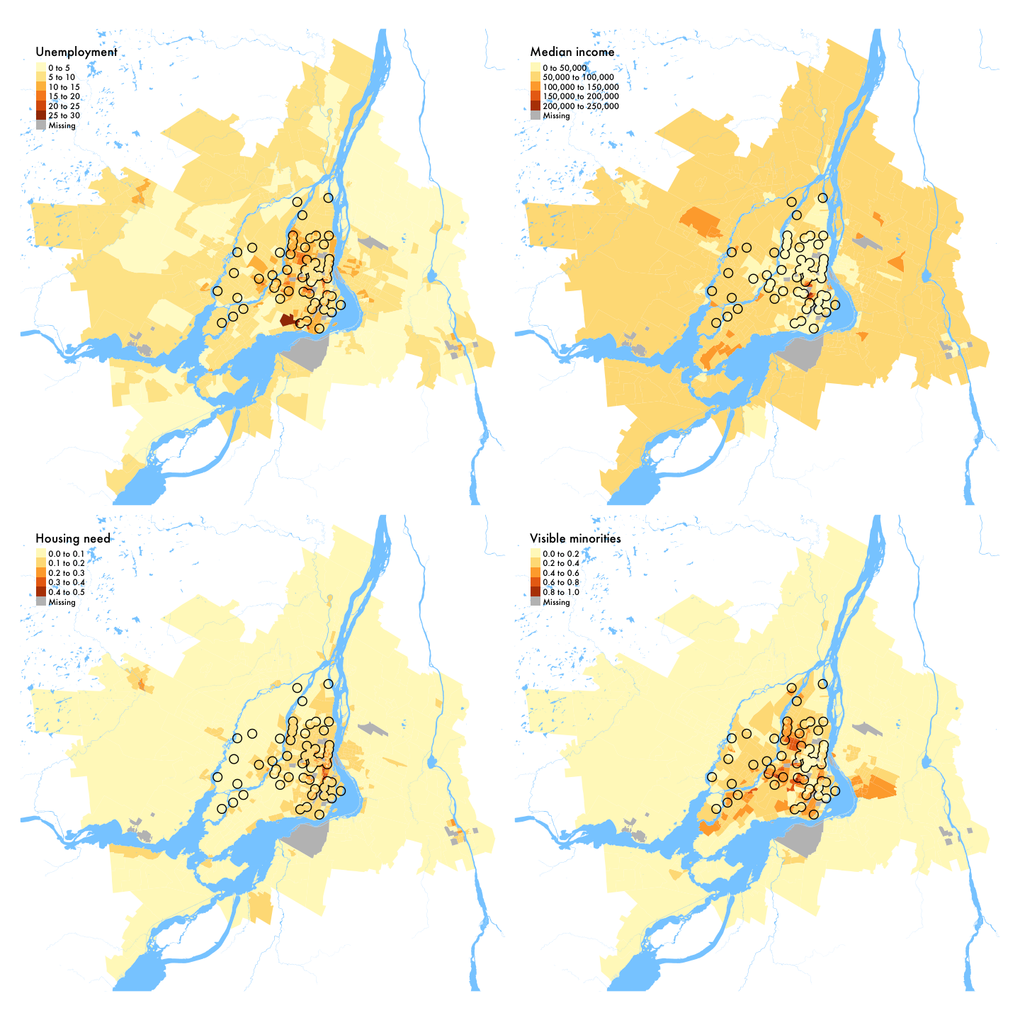 Demographic variables in Montreal (region), 2016