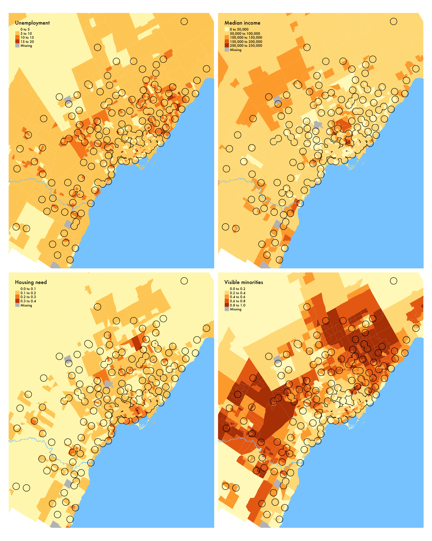 Demographic variables in Toronto (library service area), 2016